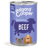 Edgard & Cooper adult grain free wet dog food with beef 400g - British product