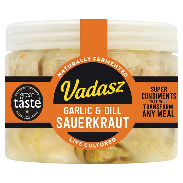 Vadasz Raw Garlic and Dill Sauerkraut 400g (British brand)