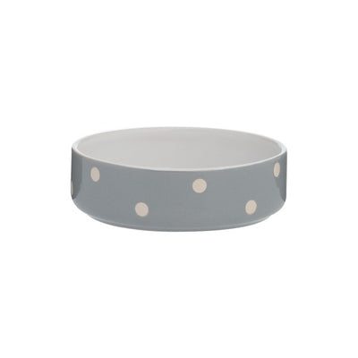 Mason Cash Polka Dot Grey Pet Bowl 13cm