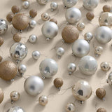 M&S white silver gold baubles pack of 80, imported from the UK