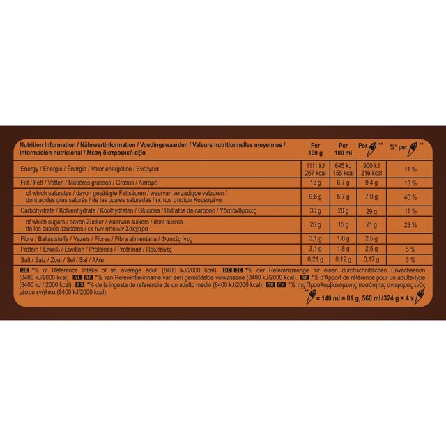 Wall's Cornetto Soft Chocolatey ice cream cones 4 x 140ml - British product