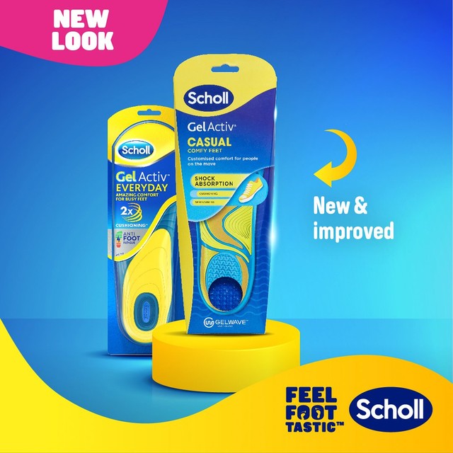 Scholl Gel Activ Casual shoe insoles large (British brand)