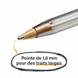BIC Cristal Large Smooth Glide ballpoint pens black 5 pack - British product
