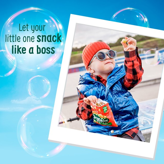 Organix Strawberry Puffcorn toddler snack 40g multipack, imported from the UK