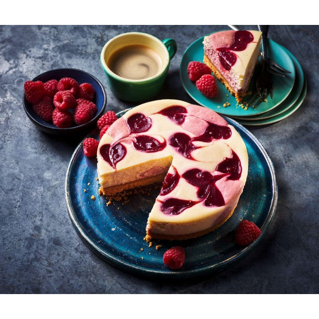 M&S raspberry ripple cheesecake 475g, imported from the UK