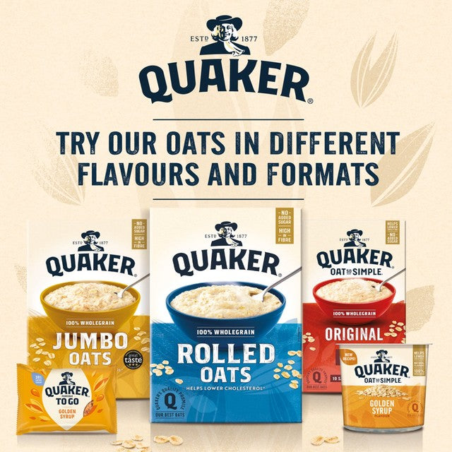 Quaker Jumbo Rolled Oats Porridge 1kg, imported from the UK