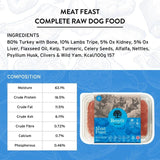 Benyfit Natural Meat Feast raw dog food 1kg - British product