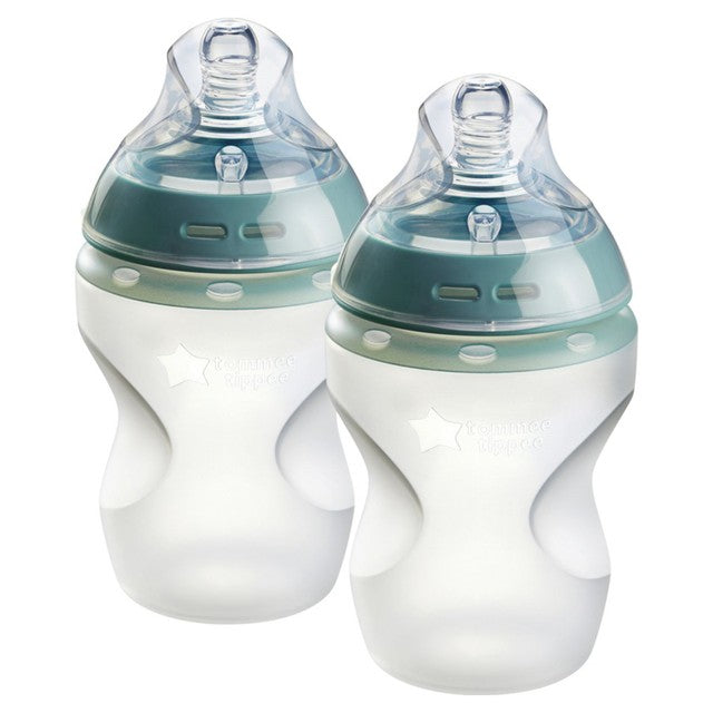 Tommee Tippee Natural Start Silicone Baby Bottle 2 x 260ml (British brand)