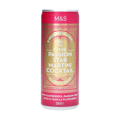 M&S Pink Passion Star Martini 25cl klar-til-drikke-cocktail