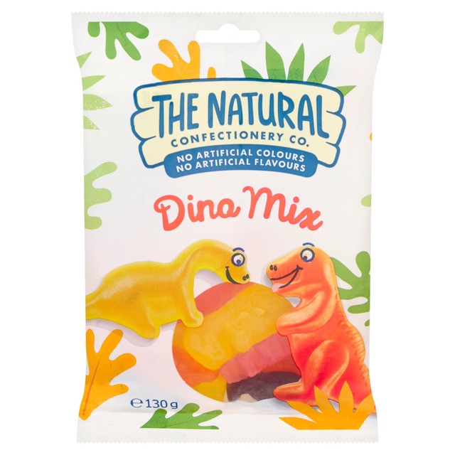 The Natural Confectionery Co. Dino Mix fruit flavoured gums 130g - British product