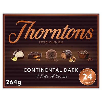 European-Inspired Dark Chocolate Assortment Box, 24 Pieces, 264g