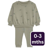 M&S khaki leggings outfit 0-3 months, imported from the UK