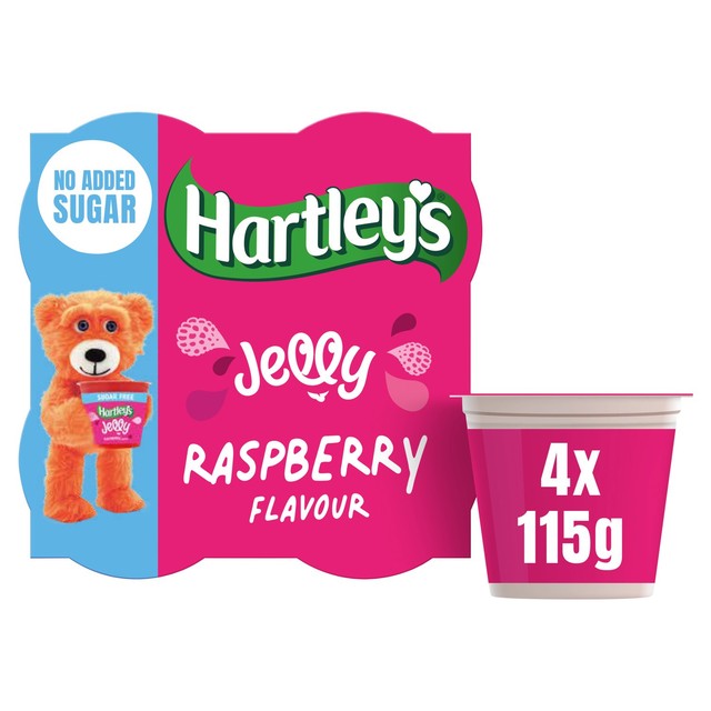 Hartley's raspberry jelly pots 4 x 115g, UK version