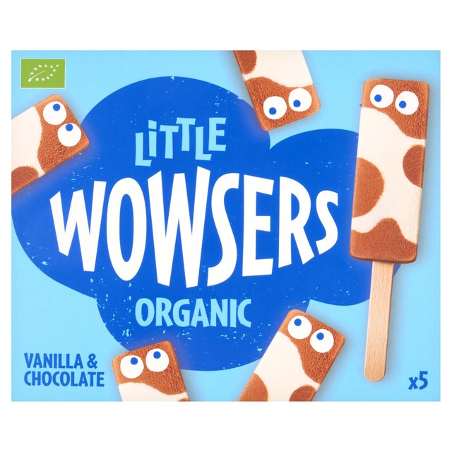 Wowsers vanilla and chocolate ice cream lollies 5 x 65ml (British brand)