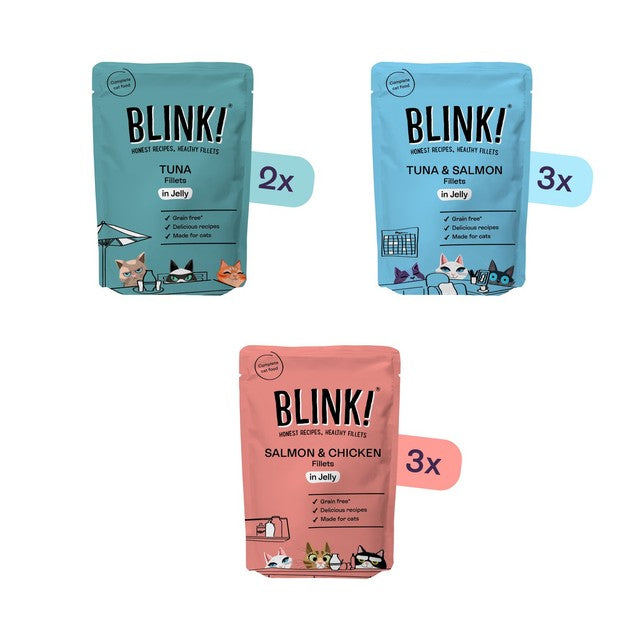 Blink Fish Selection wet cat food multipack 8 x 85g - British product