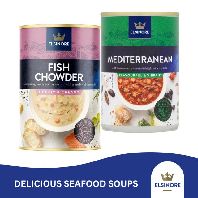 Elsinore Mediterranean seafood soup 400g can - British product