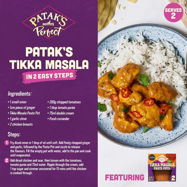 Patak's Tikka Masala curry paste 2 x 70g, imported from the UK