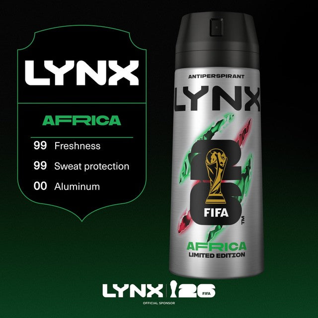 Lynx Africa Anti-Perspirant Spray 150ml, UK version