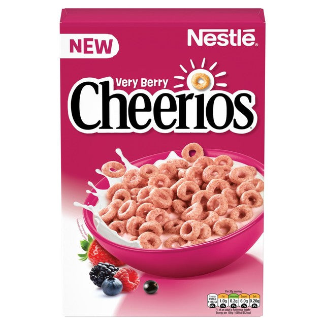 Nestle Cheerios Very Berry multigrain breakfast cereal 435g - British product