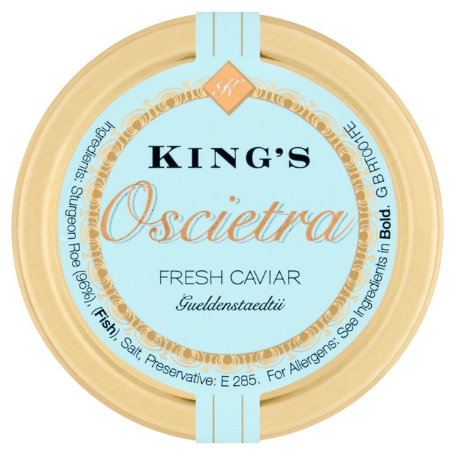 Kings Oscietra Caviar Premium Sturgeon Roe 50g, UK version