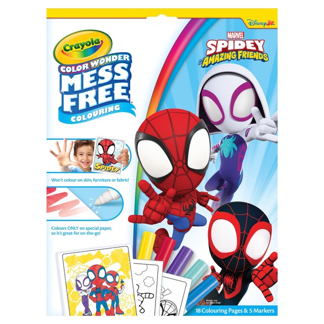 Crayola Spiderman Colour Wonder magic colouring set - British product