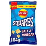 Walkers Squares Salt & Vinegar crisps 104g (British brand)