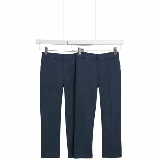 M&S boys adjustable hem school trousers black 10-11 years, imported from the UK