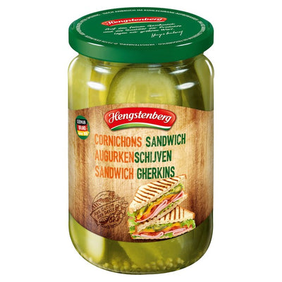 Hengstenberg Sandwich Gherkins Sliced Pickle 330g