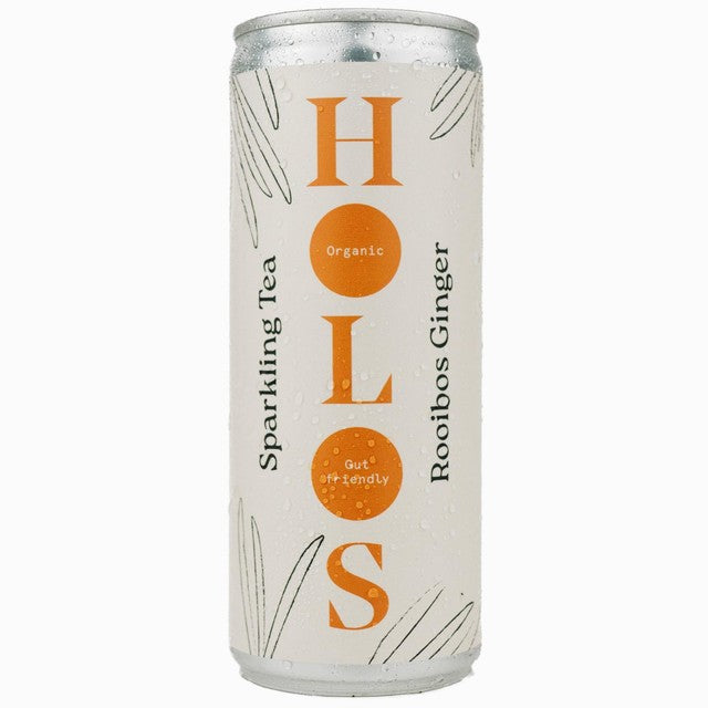 HOLOS Organic Sparkling Tea Rooibos Ginger 250ml, UK version
