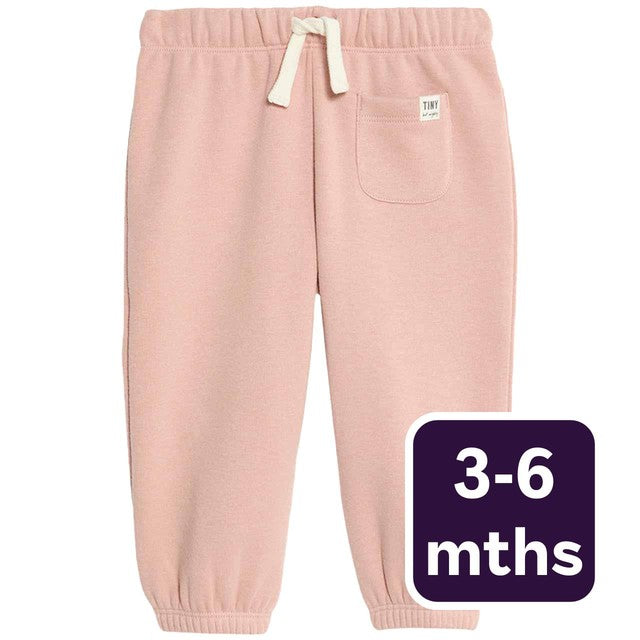 M&S pink joggers for girls aged 3-6 months, imported from the UK