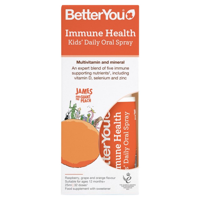 BetterYou Kids Oral Spray Raspberry Grape Orange 25ml - British product