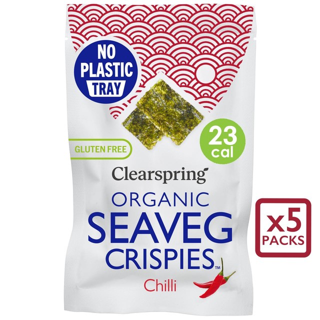 Clearspring organic seaweed crispies chilli 5x4g - British product