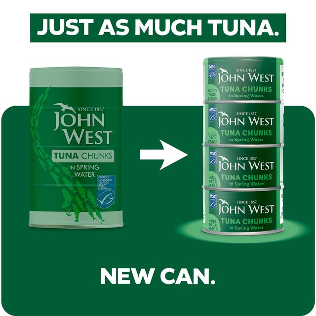 John West tuna chunks in spring water 4 x 125g, UK version