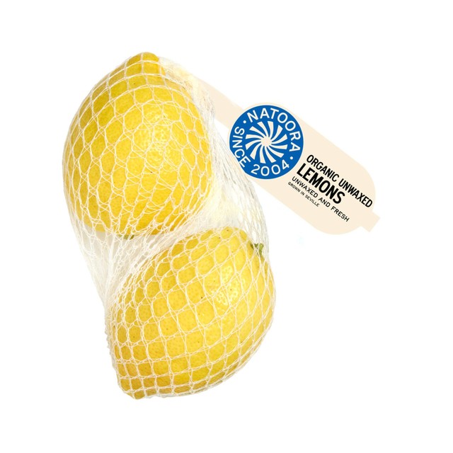 Natoora Italian organic unwaxed lemons 2 per pack imported from the UK