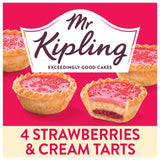 Mr Kipling strawberries and cream tarts 4 pack, imported from the UK
