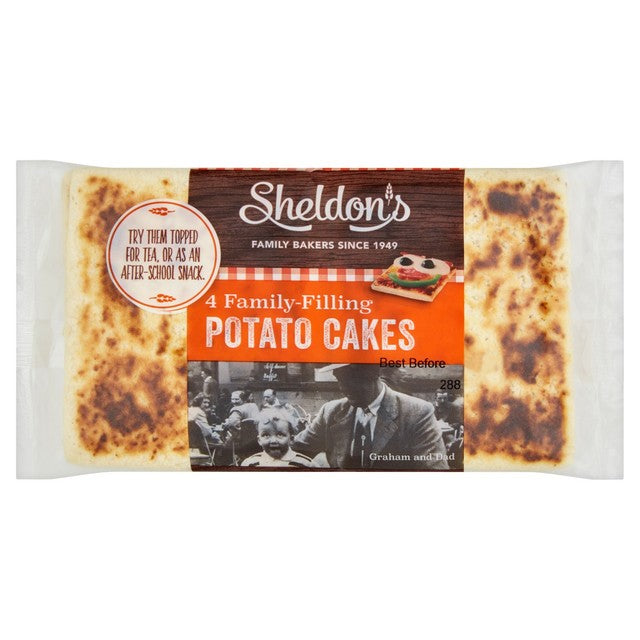 Sheldon's potato cakes 4 per pack (British brand)