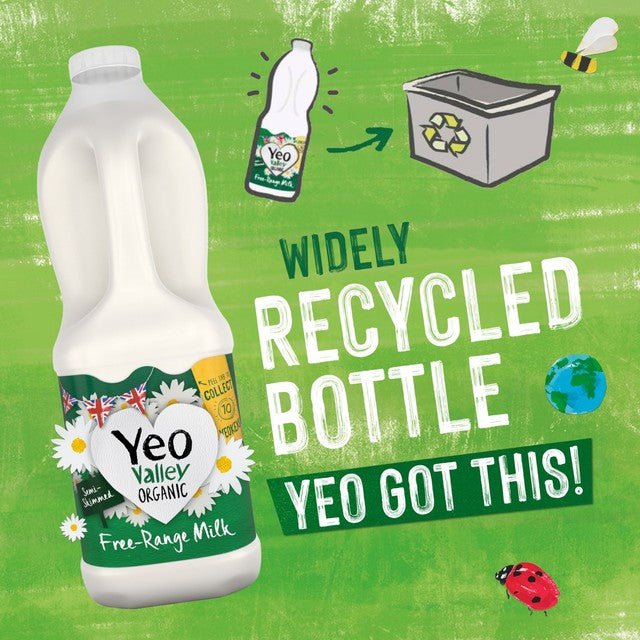 Yeo Valley organic semi skimmed milk 2L (British brand)