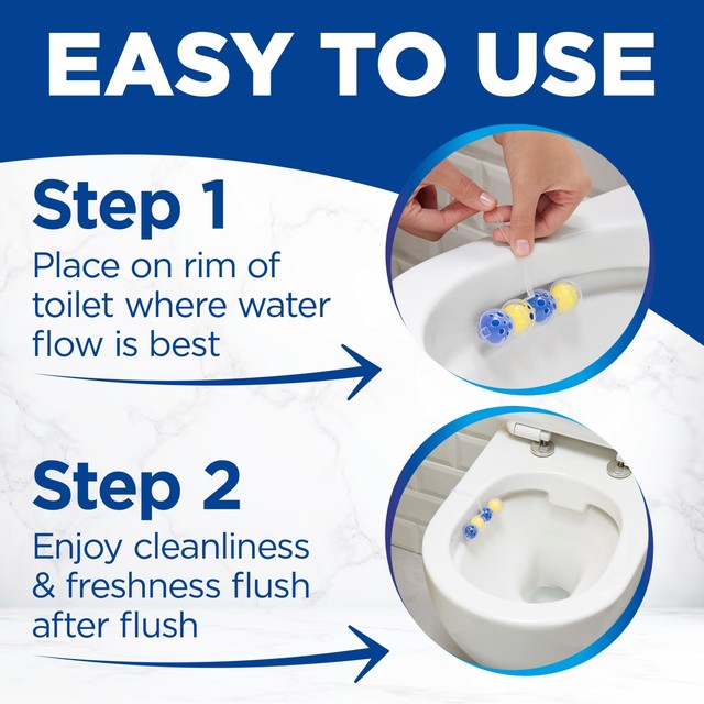 Bloo lemon toilet rim blocks 2 x 50g - British product