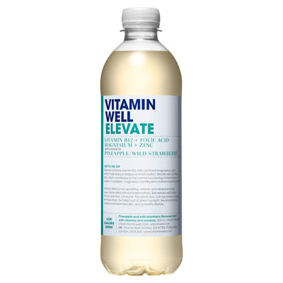 Vitamin Well Water Elevate Pineapple & Wild Strawberry Flavoured Drink 500ml