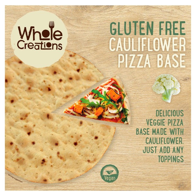 Wholecreations gluten-free cauliflower pizza base 187g (British brand)