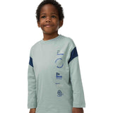 M&S Varsity Top Light Green Cotton Size 3-4 Years (British brand)