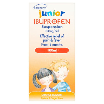 Galpharm Liquid Ibuprofen for Children Orange Flavour Oral Suspension 100ml