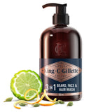 King C. Gillette beard and face wash 350ml, UK version