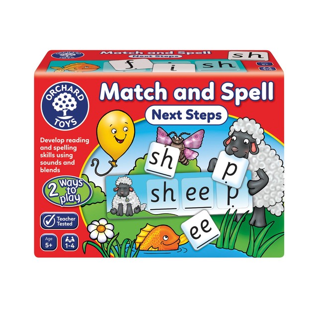 Orchard Toys Match & Spell Next Steps educational game, imported from the UK