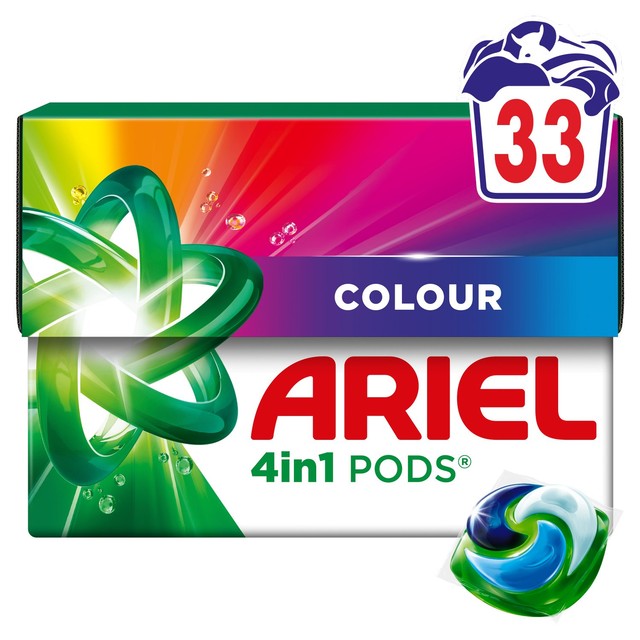 Ariel 4in1 Colour Pods laundry capsules 33 washes - British product