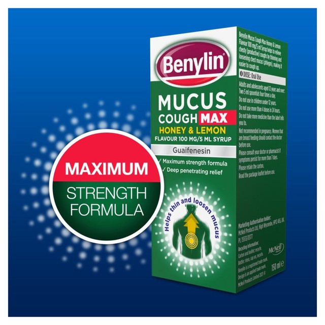 Benylin cough syrup honey and lemon 300ml - British product