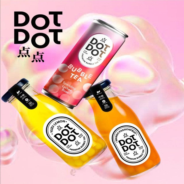 Dot Dot mango passionfruit bubble tea 250ml - British product