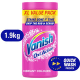Vanish Oxi Action fabric stain remover powder for colours 1.9kg (British brand)