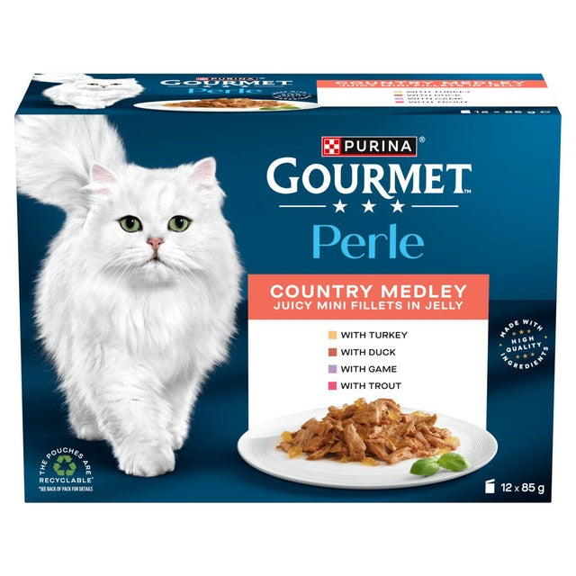 Gourmet Perle Country Medley jelly cat food 12x85g, UK version