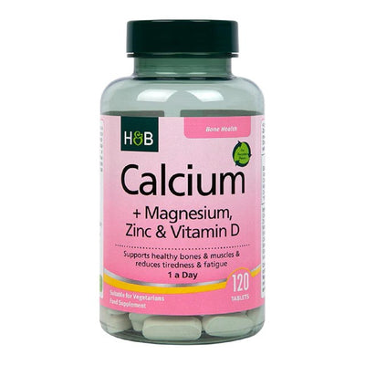 Holland & Barrett Calcium Magnesium Vitamin D & Zinc Mineral Supplement Tablets 120 Pack